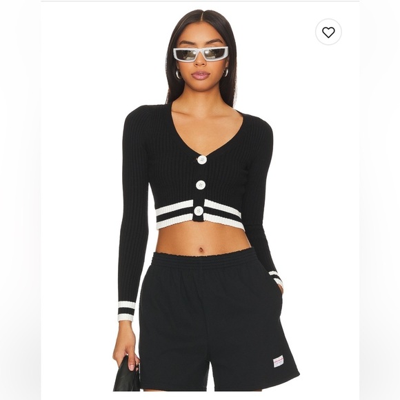 REVOLVE Tops - Superdown Nichole Cropped Sweater in Black & White. Size Small. New With Tags.